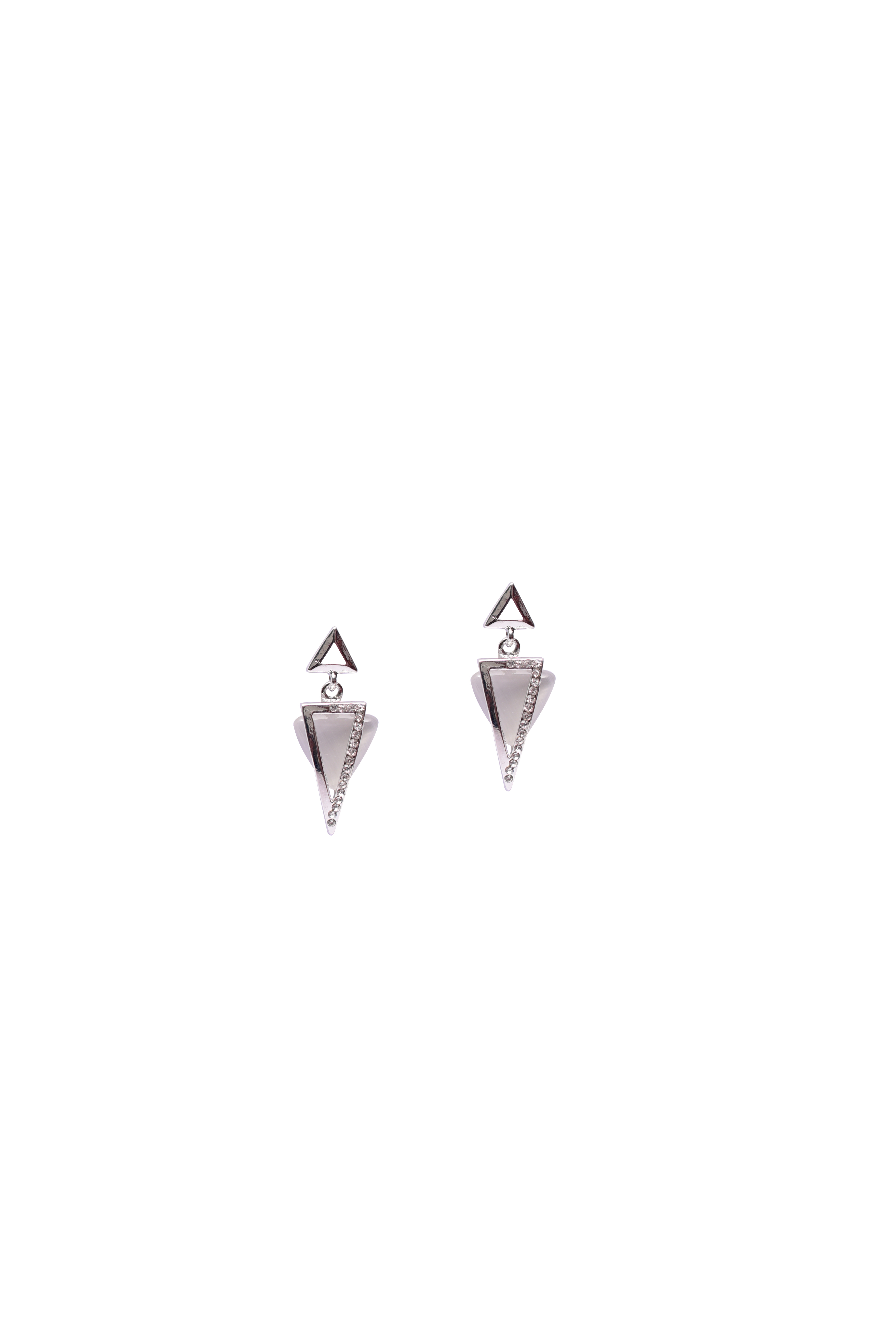 Namokriti Stylish Triangle Dangle Earrings – Sleek & Sophisticated Statement Jewelry